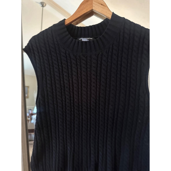 French Connection Black Open Knit Manda Vest - Picture 4 of 7